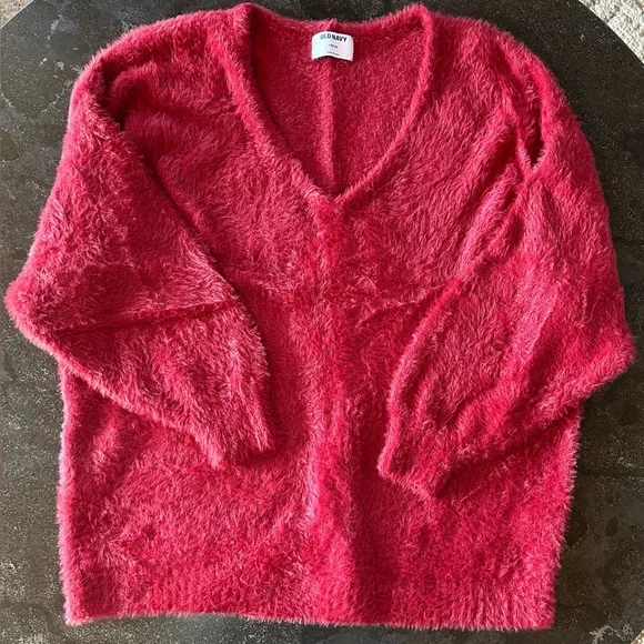 Old Navy | Red Eyelash Sweater - Picture 3 of 7